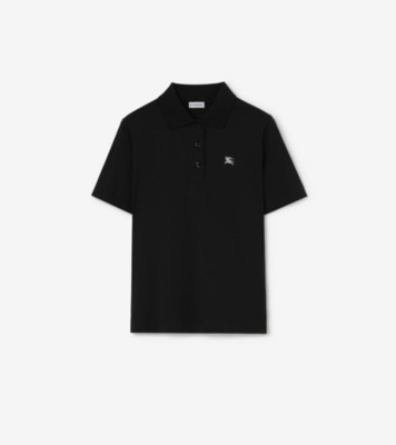 トップス BURBERRY black polo shirts swag archive Knight Jewel Cotton T-shirt in Black - Women | Burberry® Official