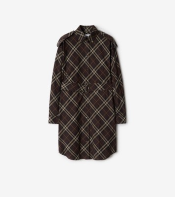 シェリエshellerflocky check long shirt dress R13 Bleached Plaid Oversized Boxy Shirtdress Blue Plaid With