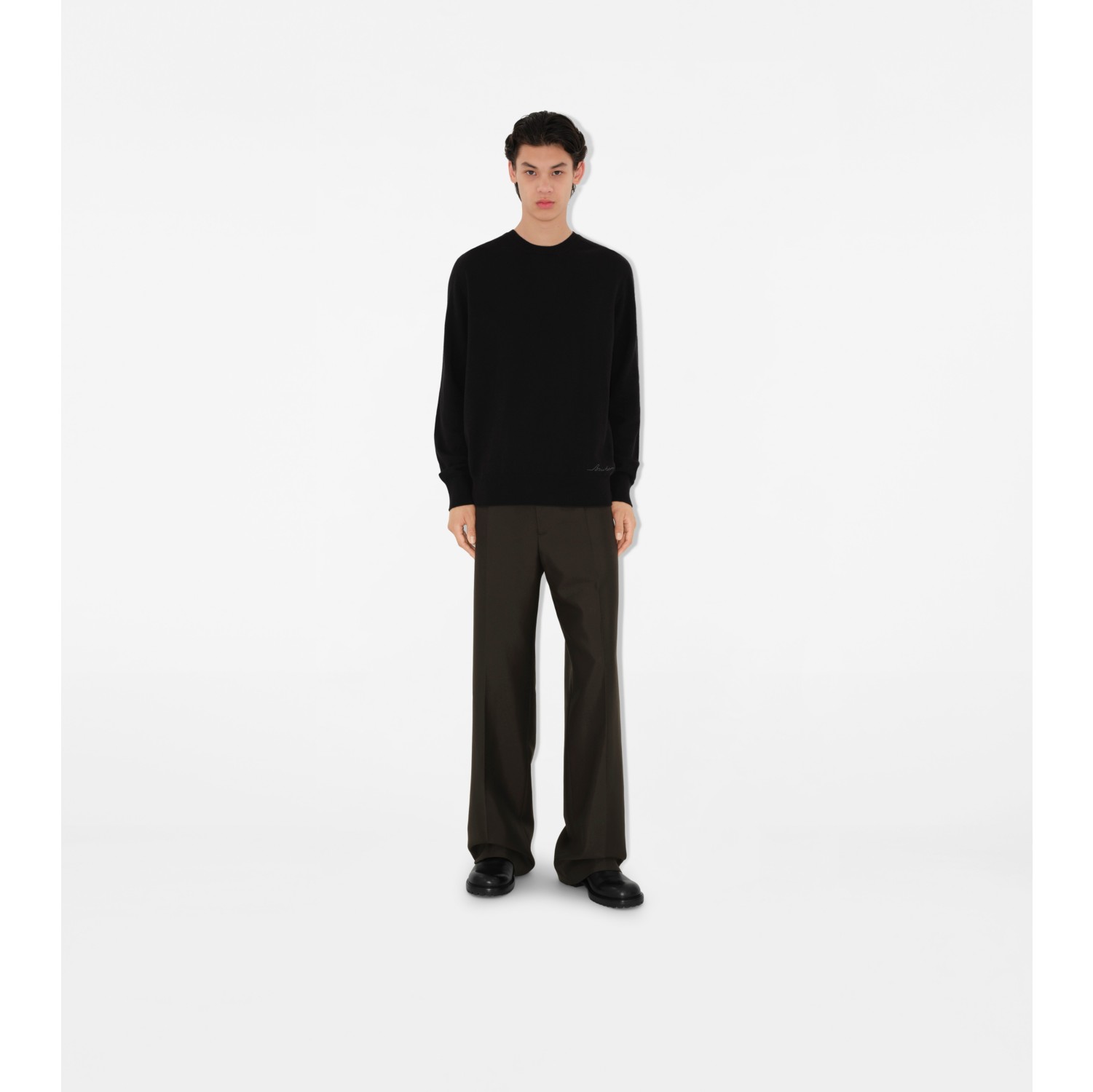 Cashmere Sweater in Black Men Burberry Official