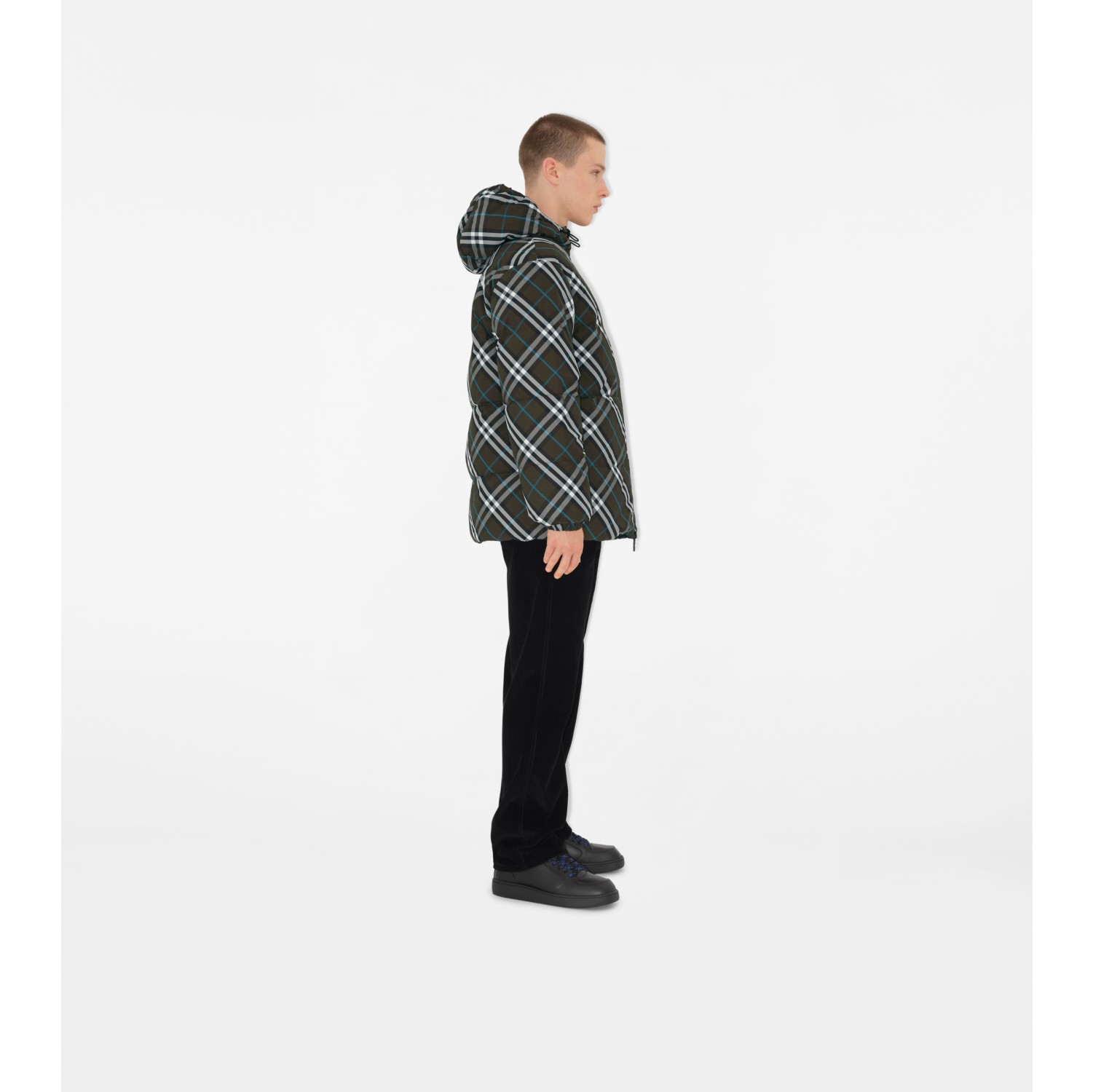 Reversible Check Nylon Snowdonia Puffer Jacket