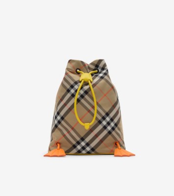 ぐ 　BURBERRY スモールチェック ベルトバッグ サンドベージュ スモール チェック ベルトバッグ (サンドベージュ) - メンズ, ナイロン