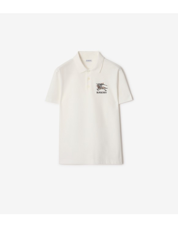 Knight Logo Cotton Polo Shirt