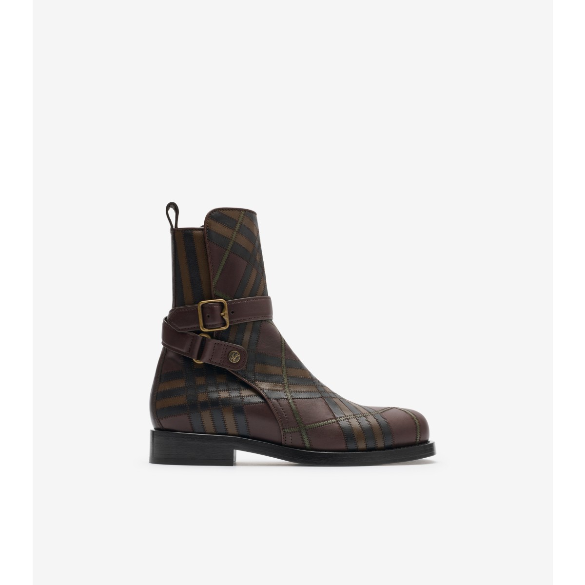  Check Leather Ledger Jodphur Boots​​