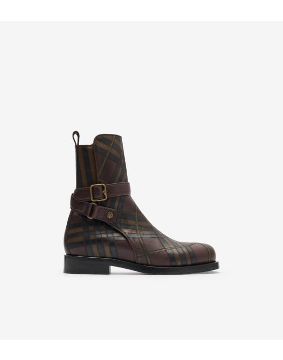 Check Leather Ledger Jodphur Boots​​