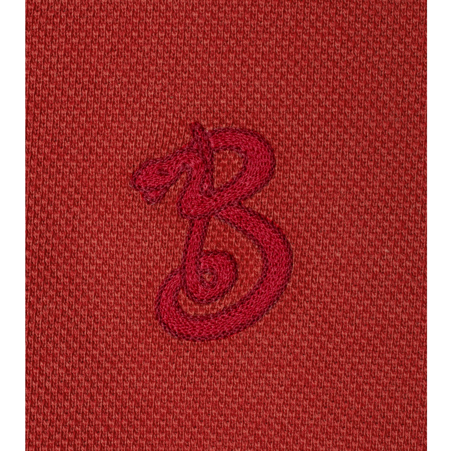 Baumwoll-Poloshirt mit B-Schlangenmotiv