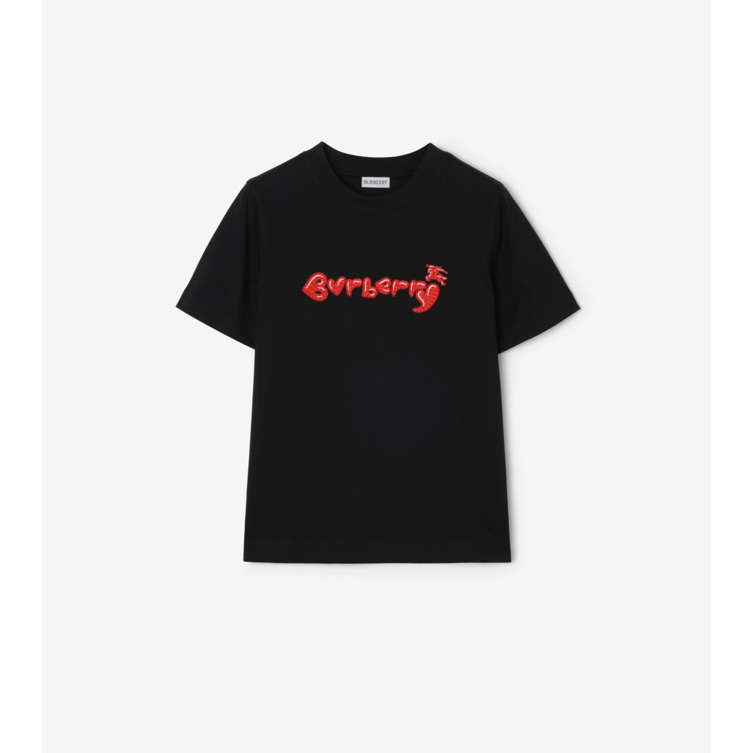 T-shirt in cotone con logo a cuori
