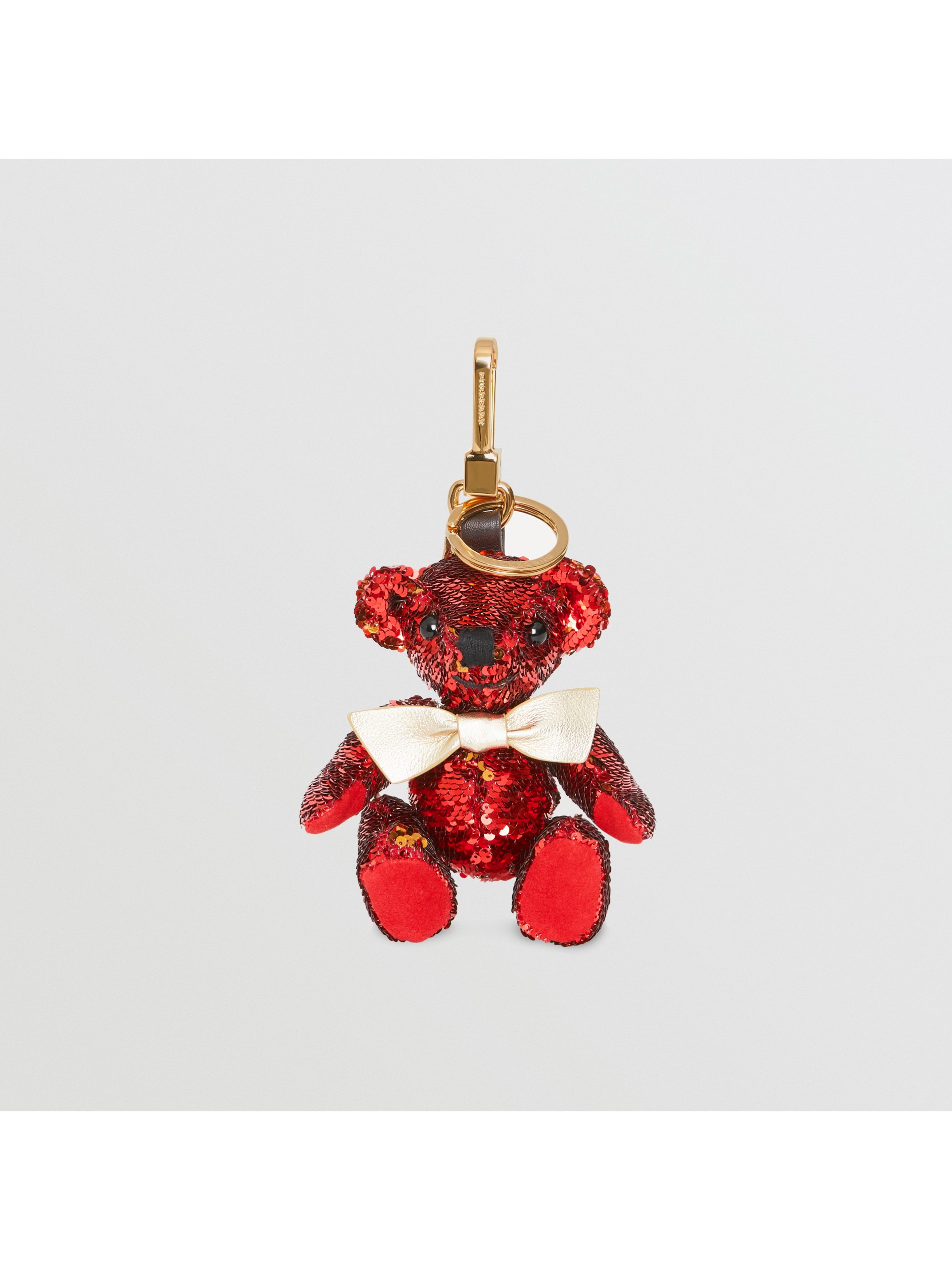 亮片拼皮革 thomas 泰迪熊吊饰 (红色) - 女士 | burberry 博柏利