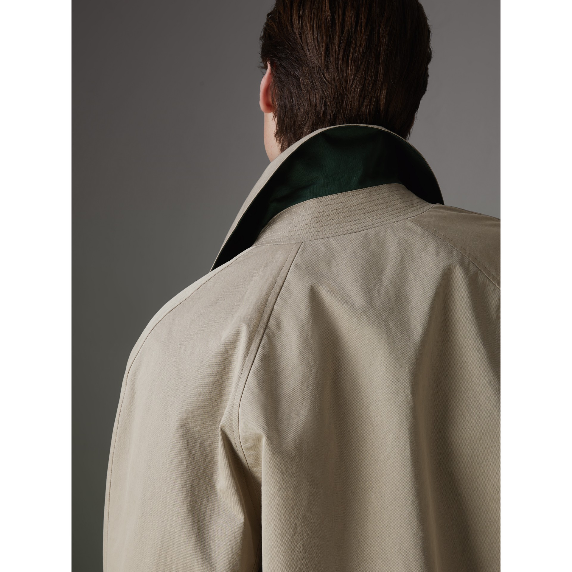 Reissued Waxed Cotton Gabardine Car Coat in Khaki - Men | Burberry ...