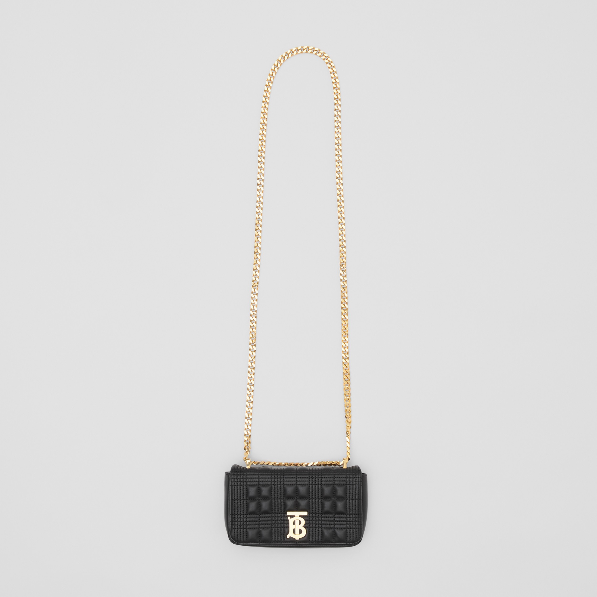 Mini Quilted Lambskin Lola Bag in Black/light Gold - Women | Burberry® Official