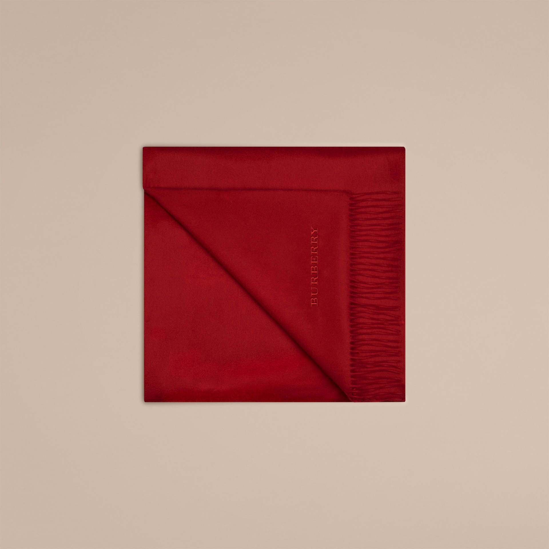 Cashmere Blanket in Parade Red Burberry United States