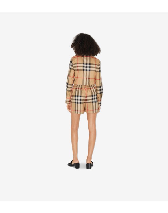 Short en coton Check