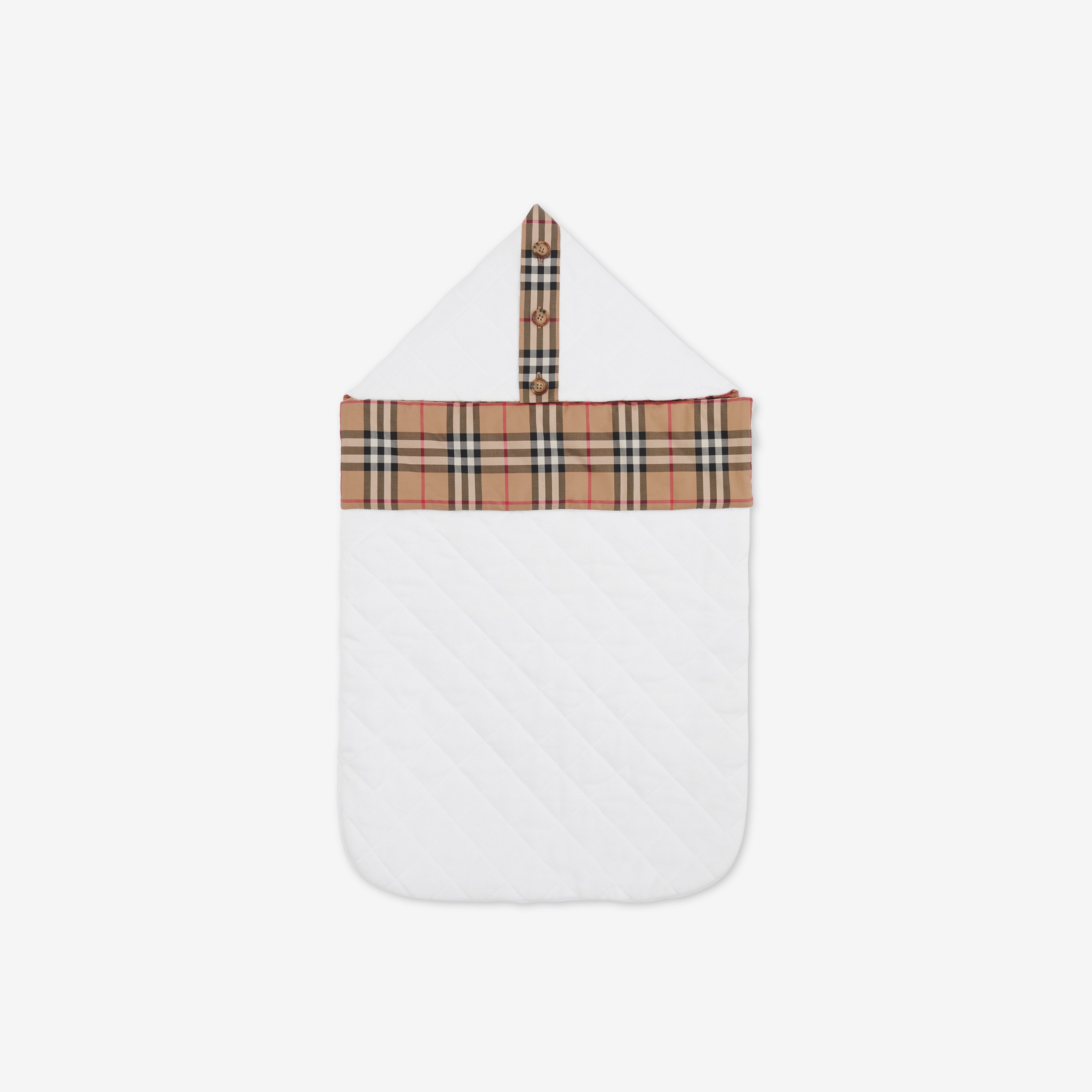 Vintage Check-lined Quilted Cotton Baby Nest in White - Children | Burberry® Official - 1