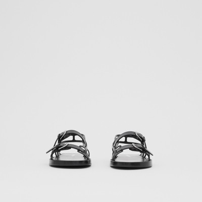 burberry sandals silver