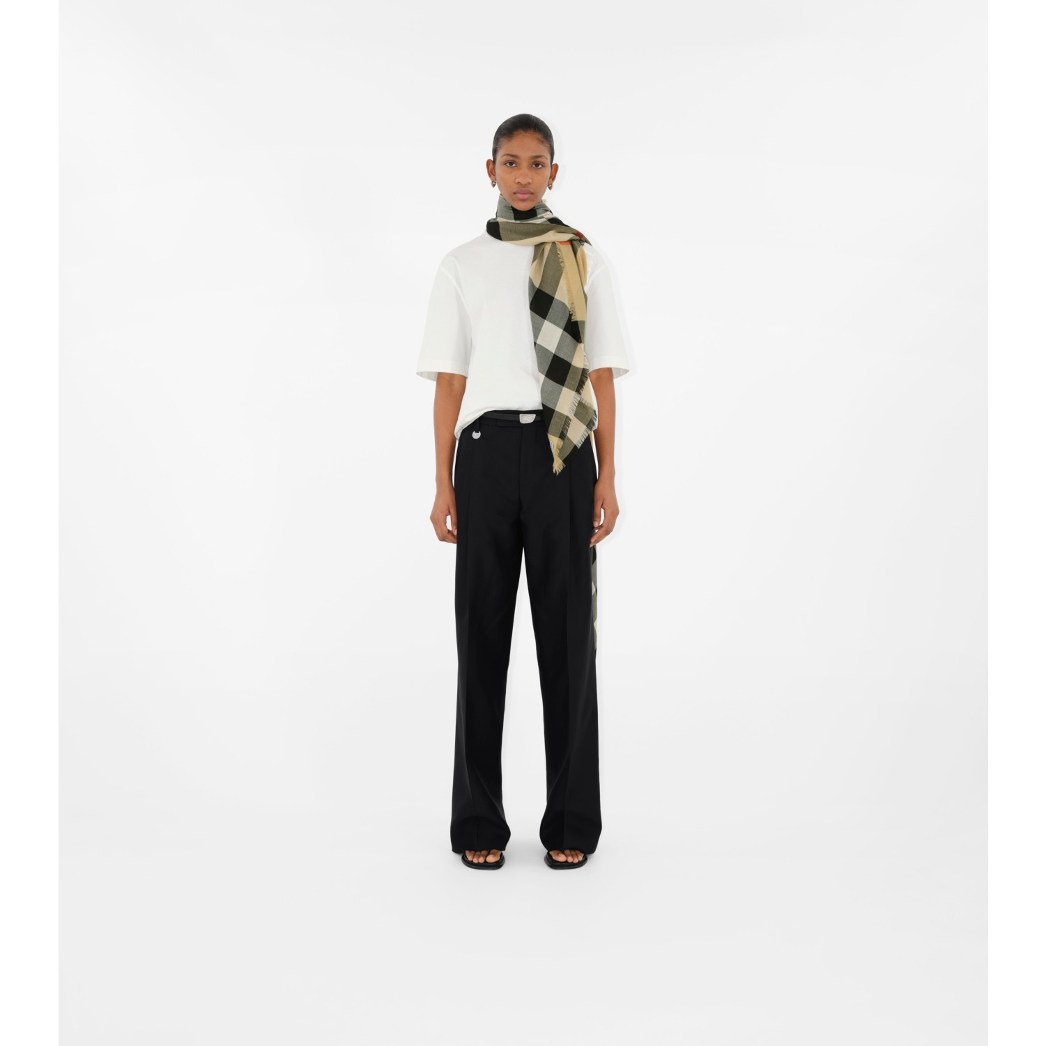 Burberry scarf silk cashmere hotsell