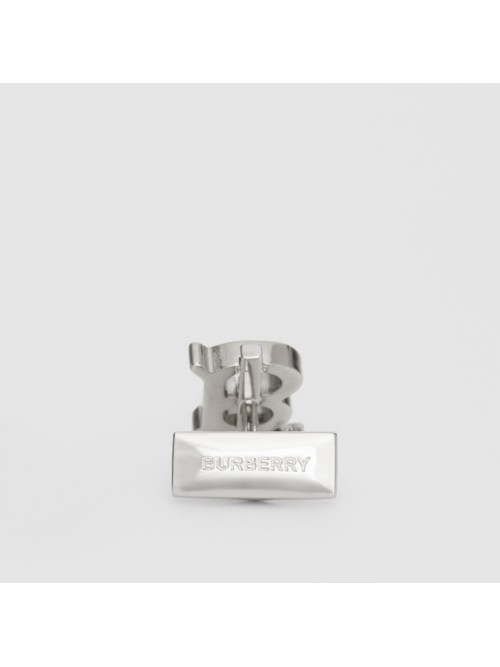 Shop Burberry Monogram Motif Palladium-plated Cufflinks