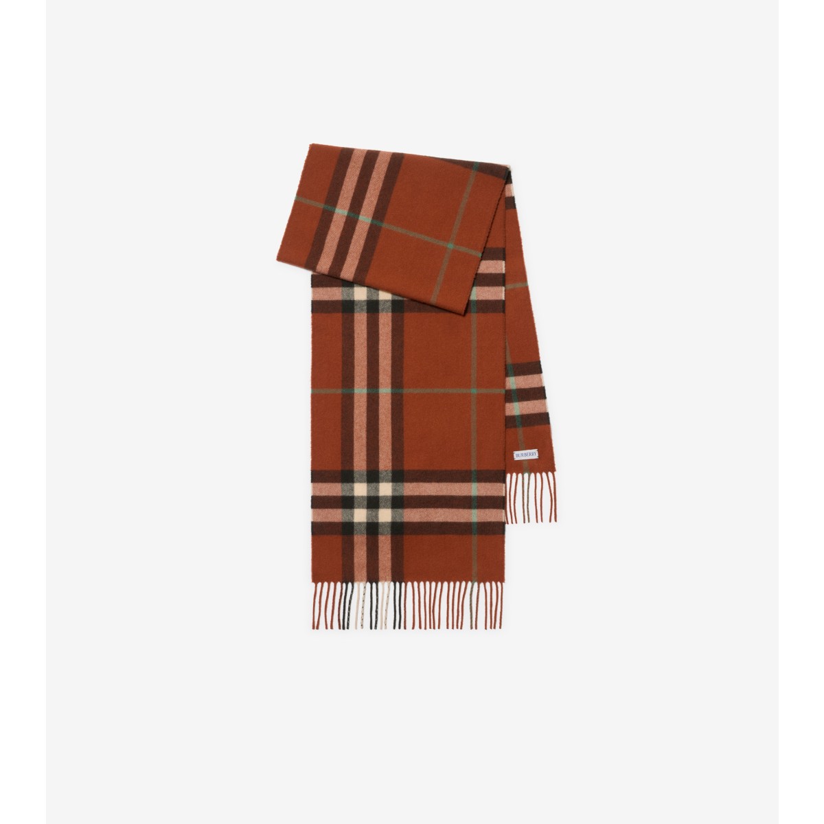 Burberry Checked Cashmere Scarf In Brown