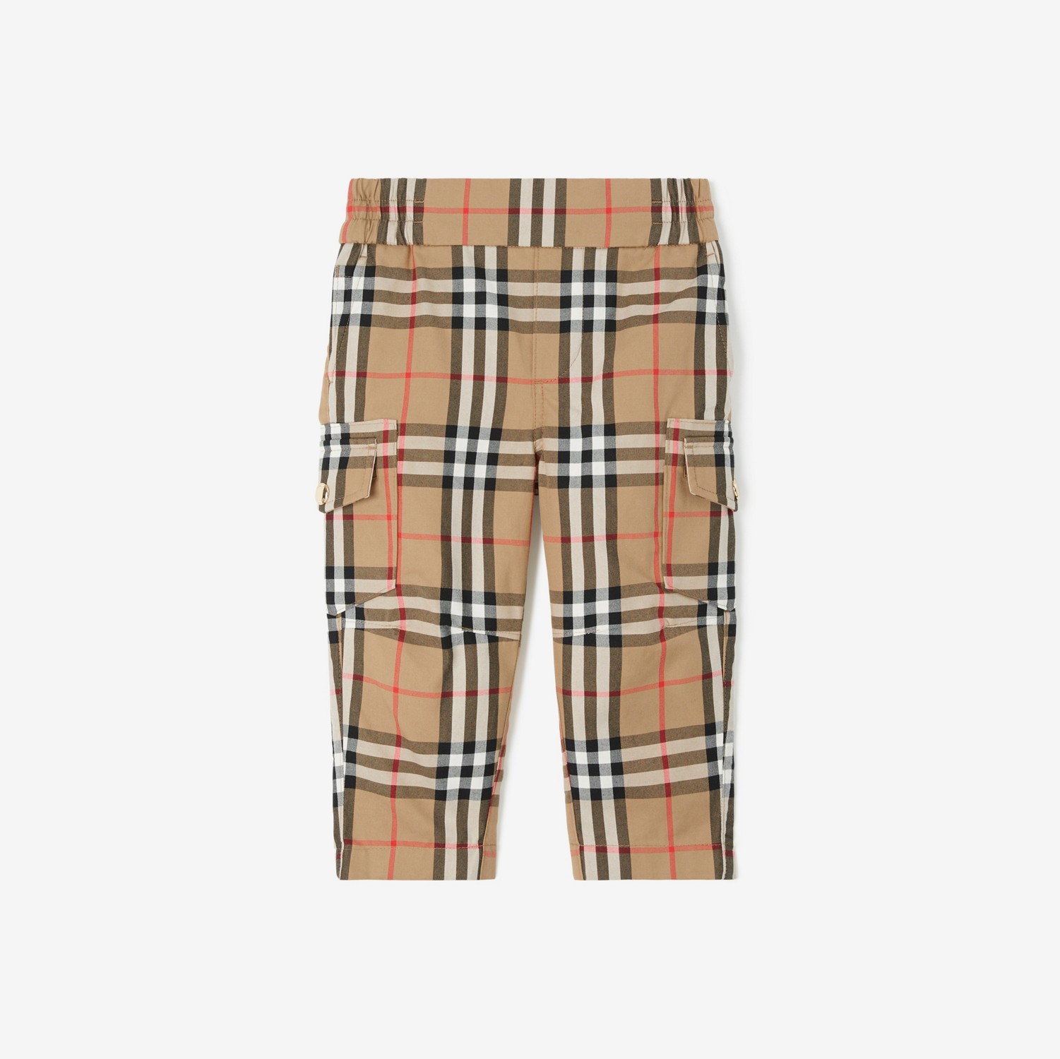 Pantalon cargo en coton Check (Beige D'archive) - Enfant | Site officiel Burberry®