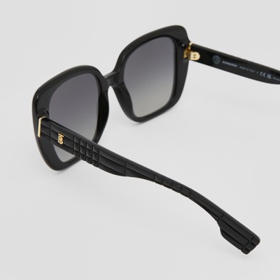 Monogram Motif Oversized Square Frame Lola Sunglasses In Black - Women ...