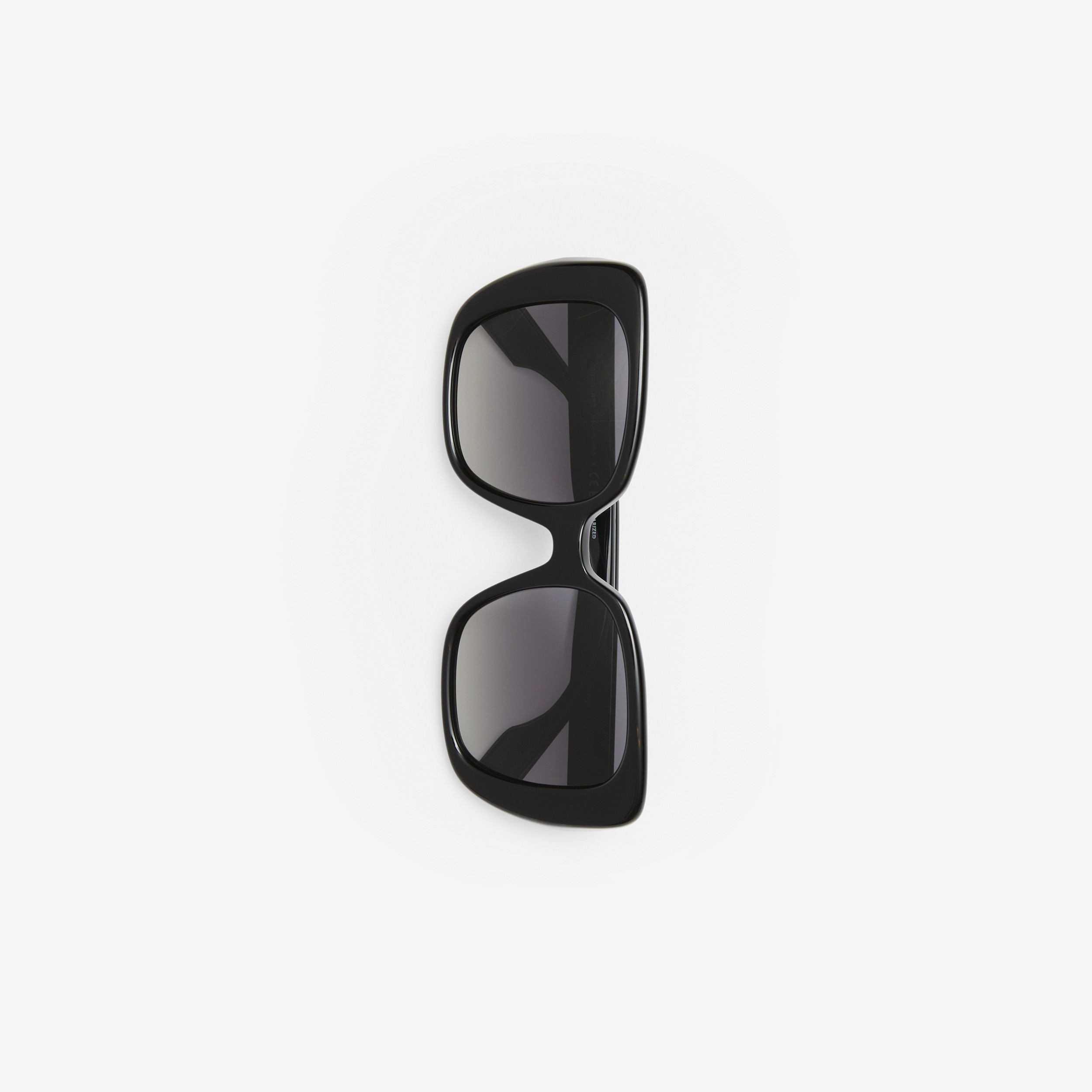 Monogram Motif Oversized Square Frame Lola Sunglasses in Black - Women | Burberry® Official - 2