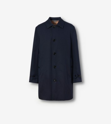 Burberry single-breasted cotton coat - Blue