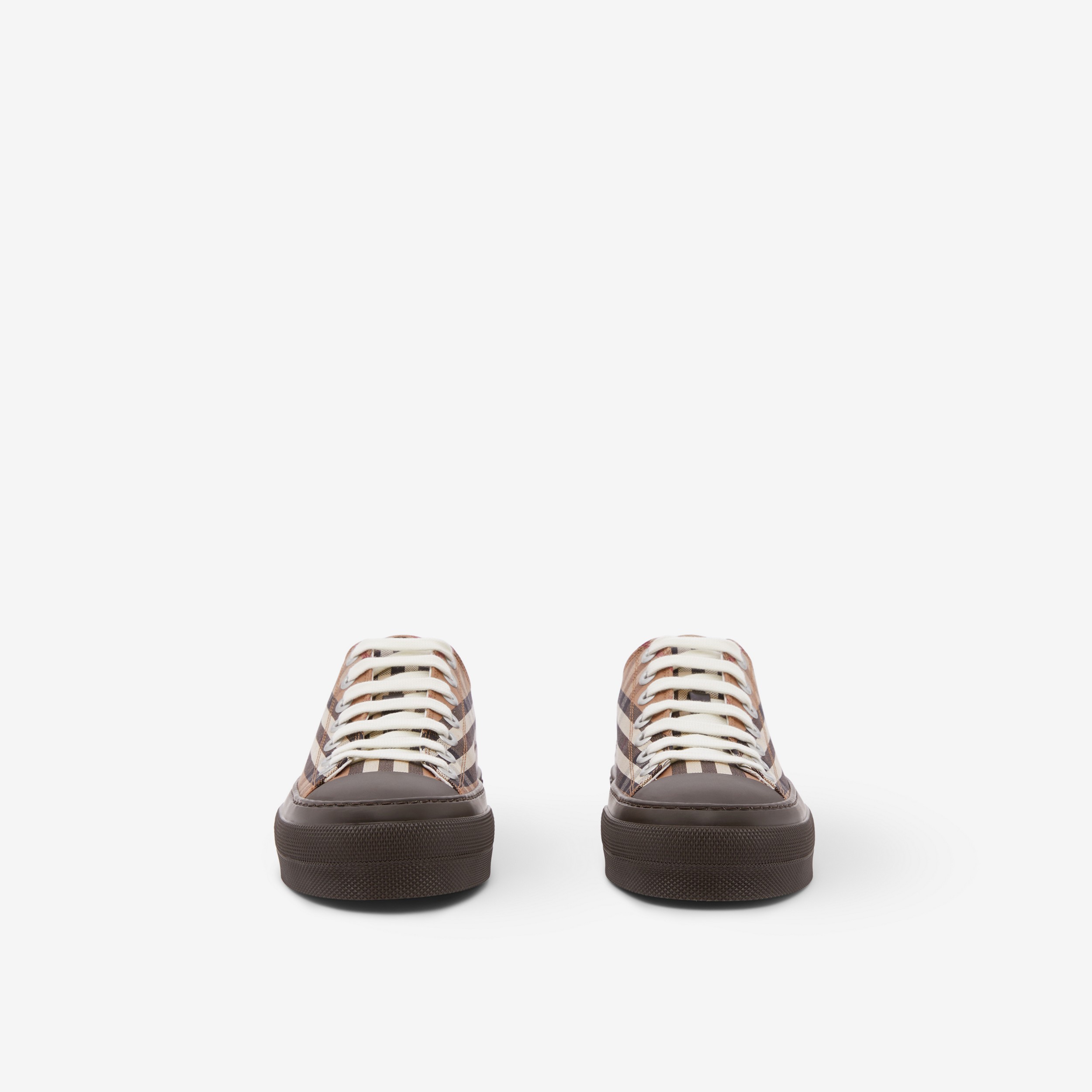 Vintage Check Cotton Sneakers in Birch Brown - Women | Burberry® Official - 2