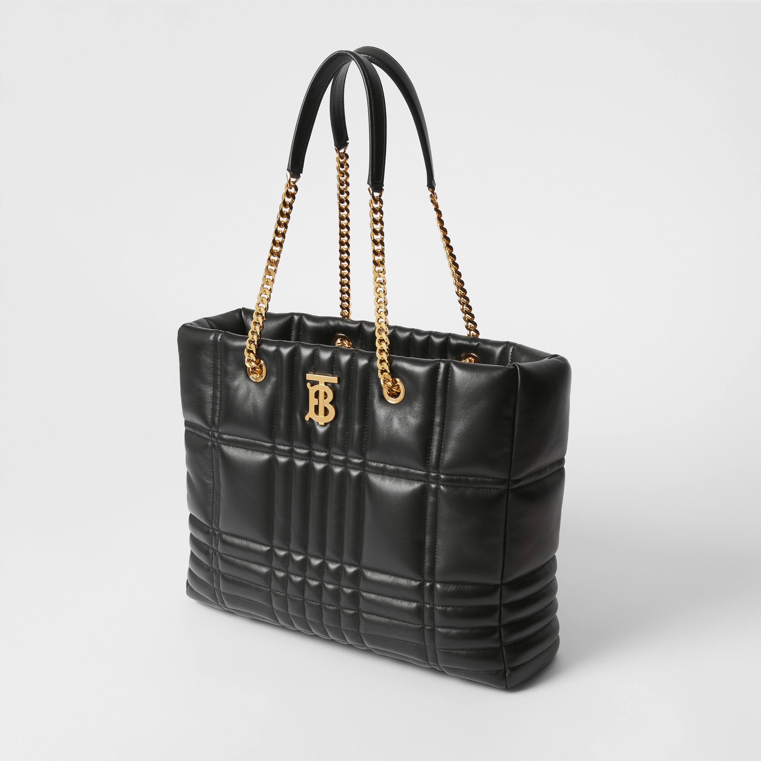 Medium Quilted Lambskin Lola Shopper Bag in Black - Women | Burberry® Official - 4