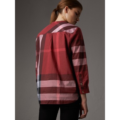 burberry shirt womens red