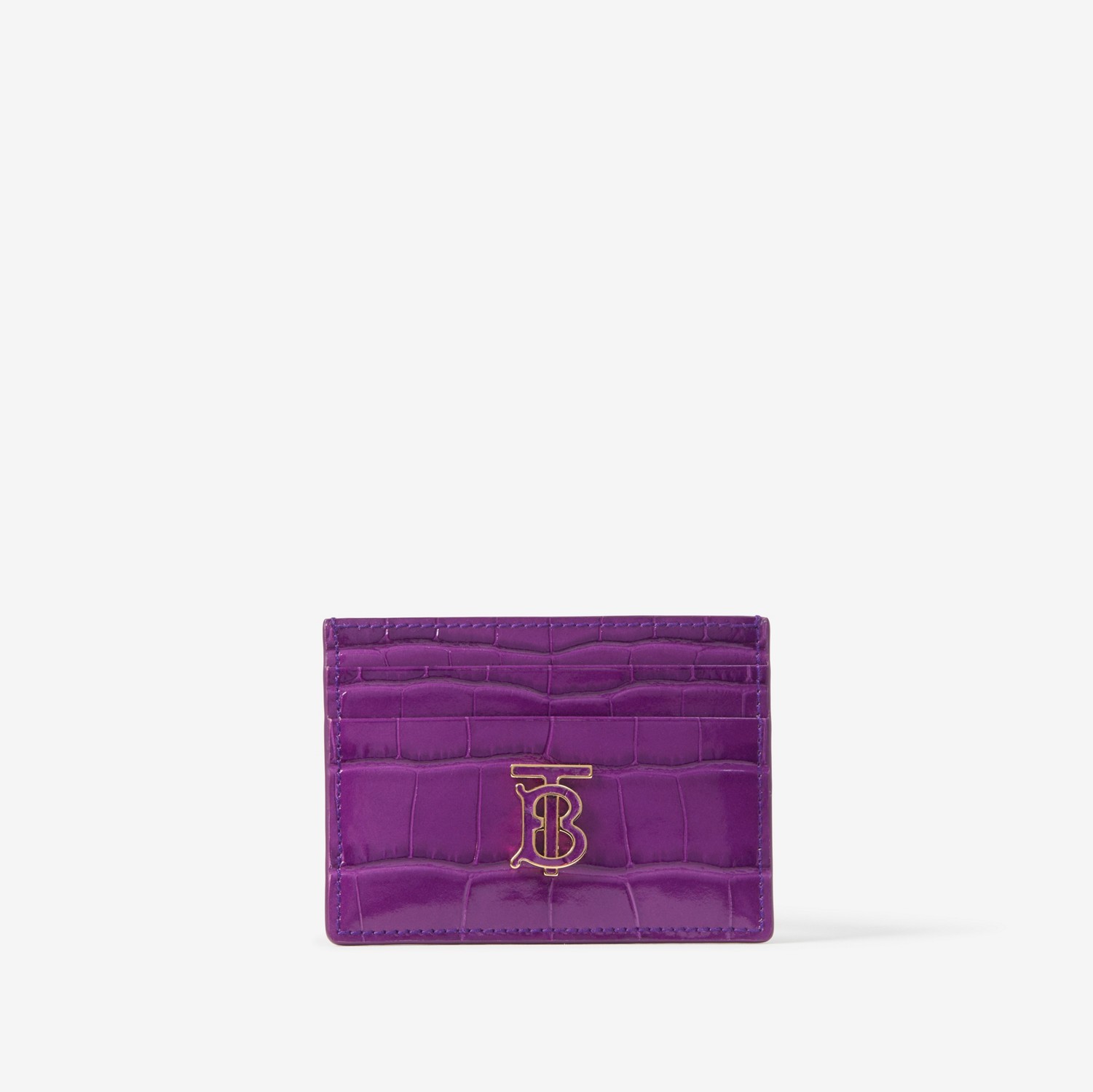 Leather TB Card Case in Thistle - Women | Burberry® Official