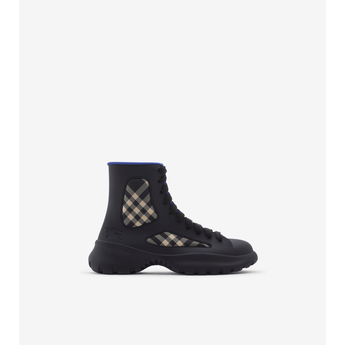 Burberry Black Rubber Boulder Boots In Black