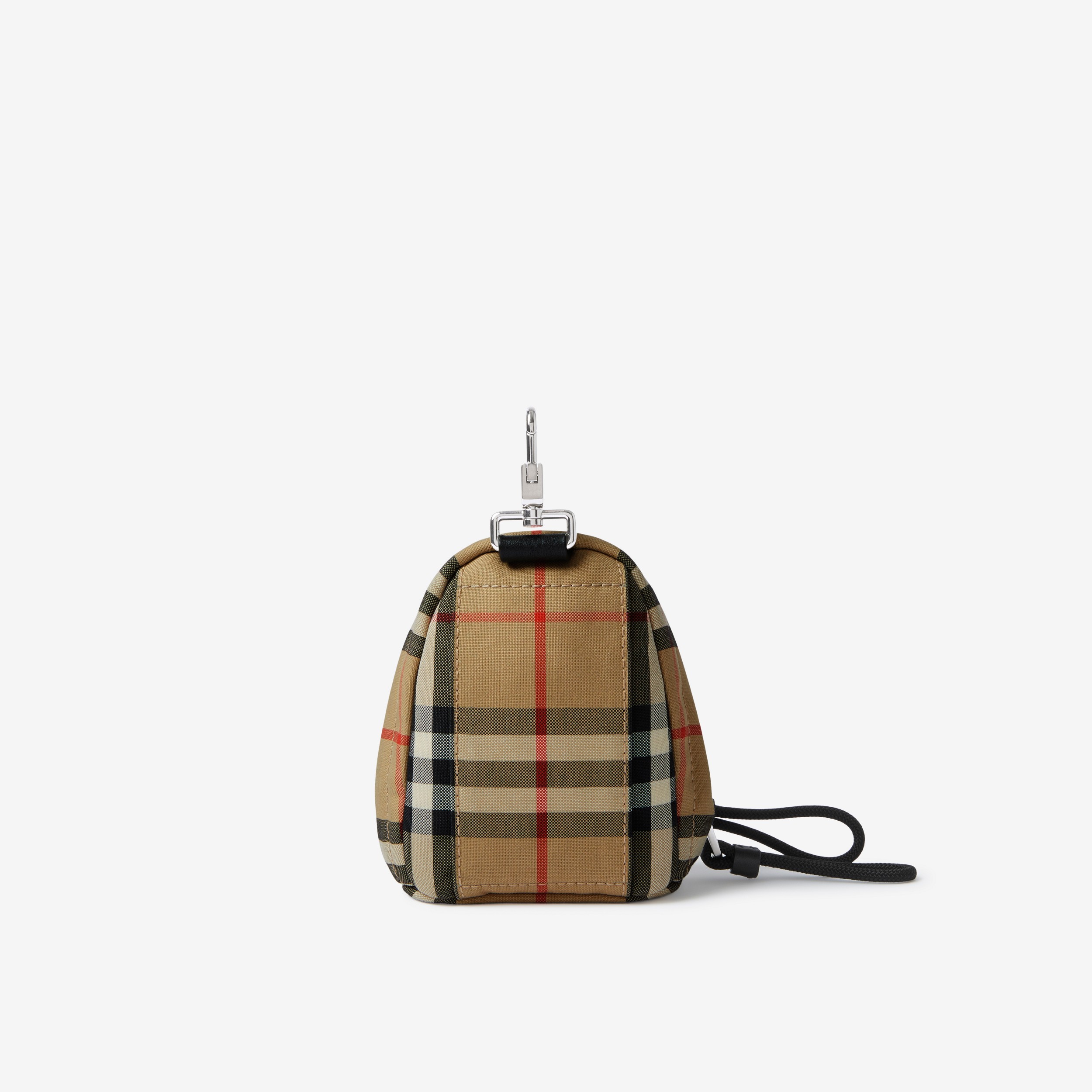 Vintage Check Backpack Charm in Archive Beige | Burberry® Official - 3