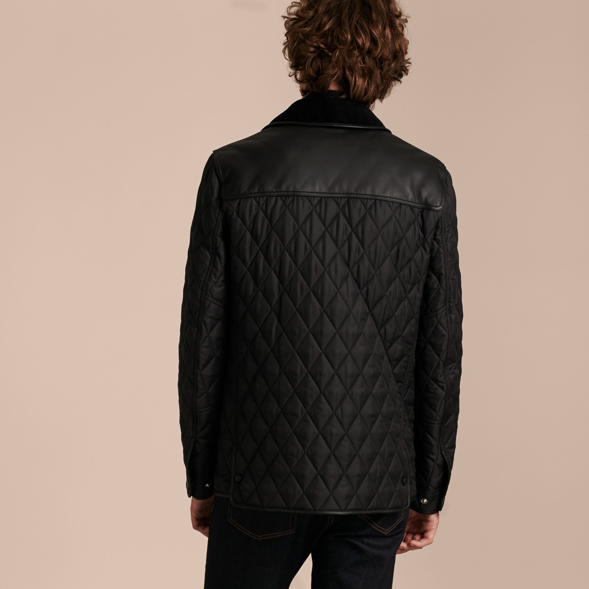 Lambskin Yoke Diamond Quilted Jacket Burberry