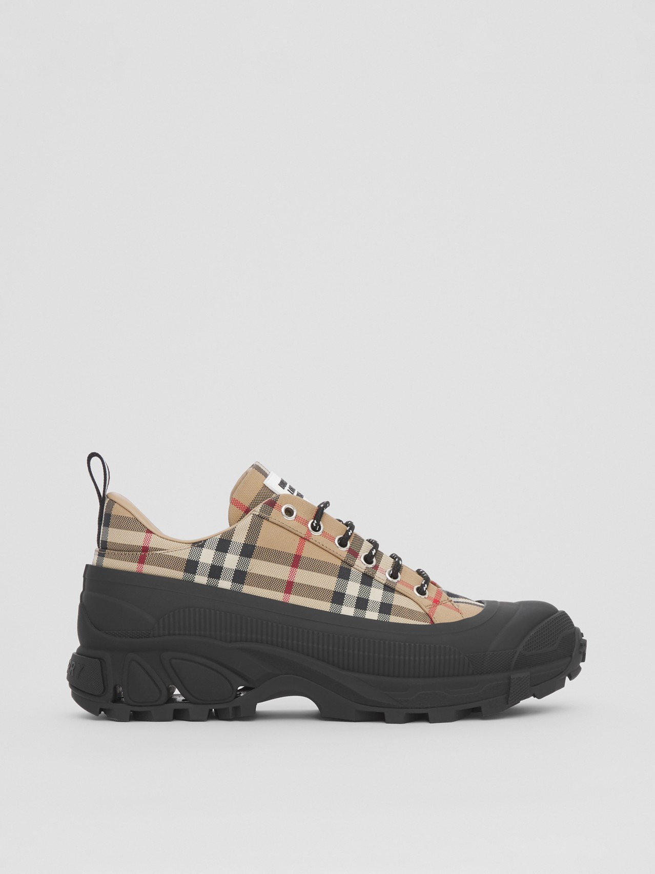 Vintage Check Cotton Arthur Sneakers by Burberry, available on burberry.com for $650 Bella Hadid Shoes SIMILAR PRODUCT