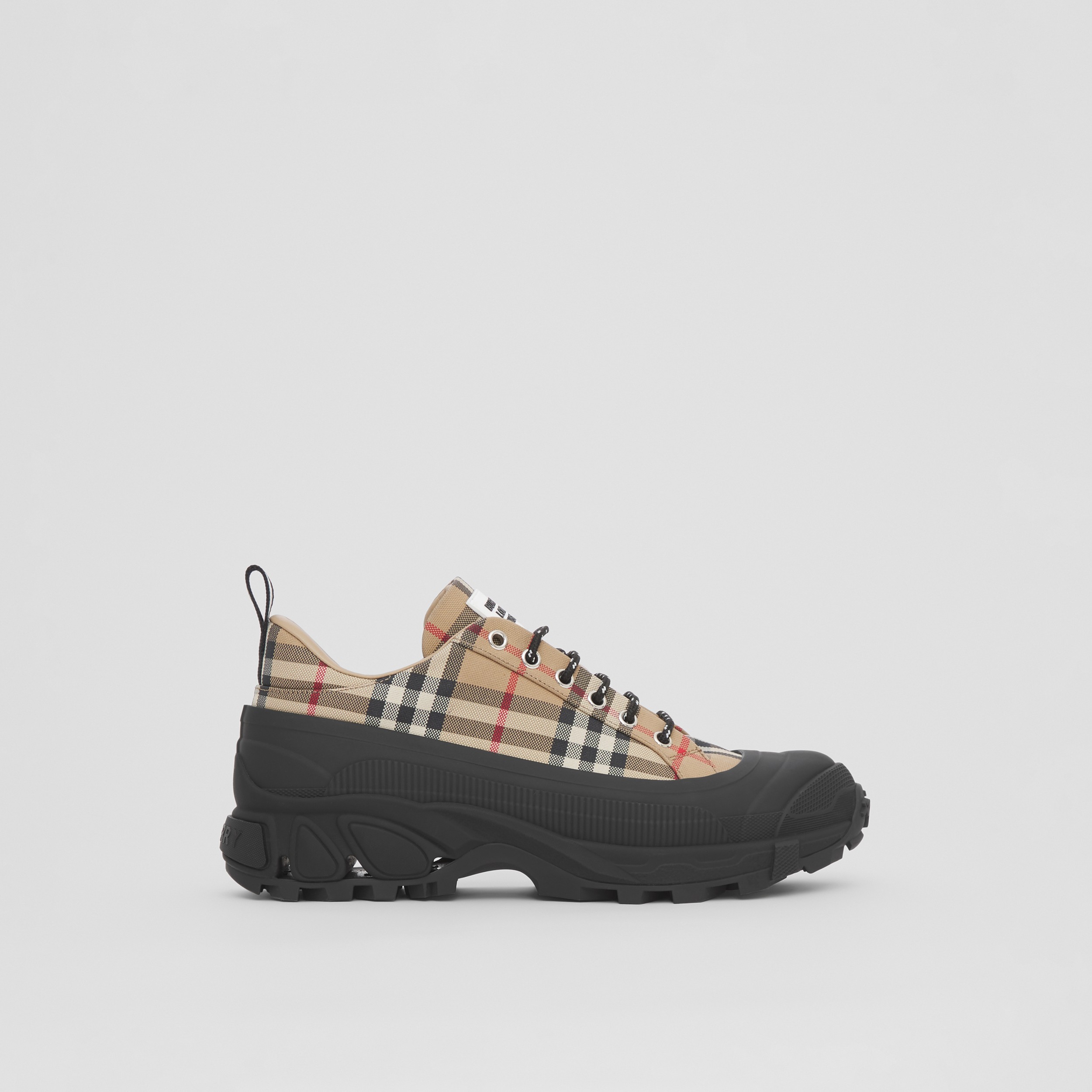 Vintage Check Cotton Arthur Sneakers in Archive Beige - Women | Burberry® Official - 1