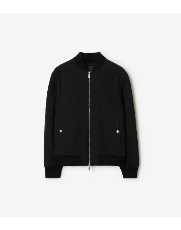 Quilted Nylon Bomber Jacket