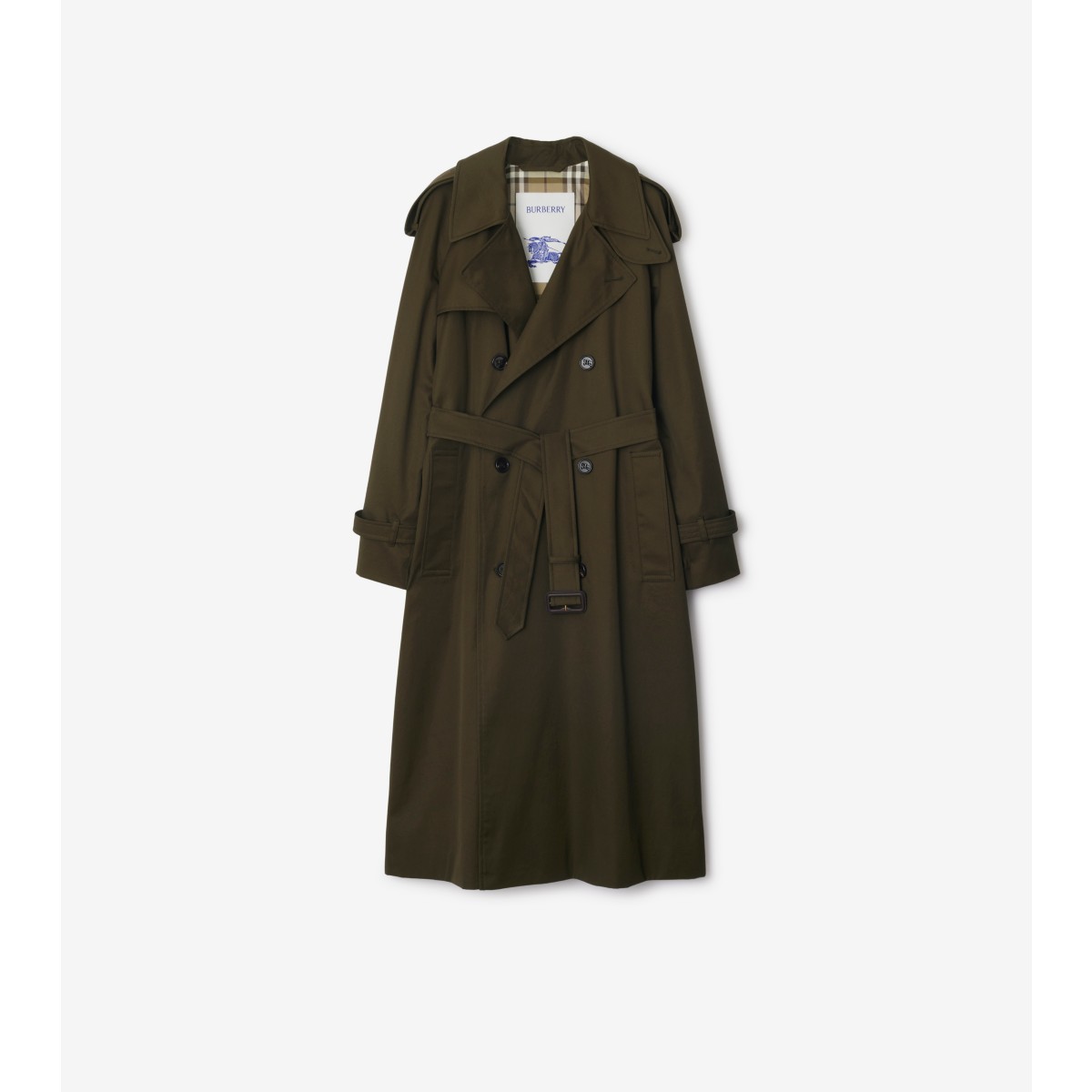  Check Long Castleford Trench Coat