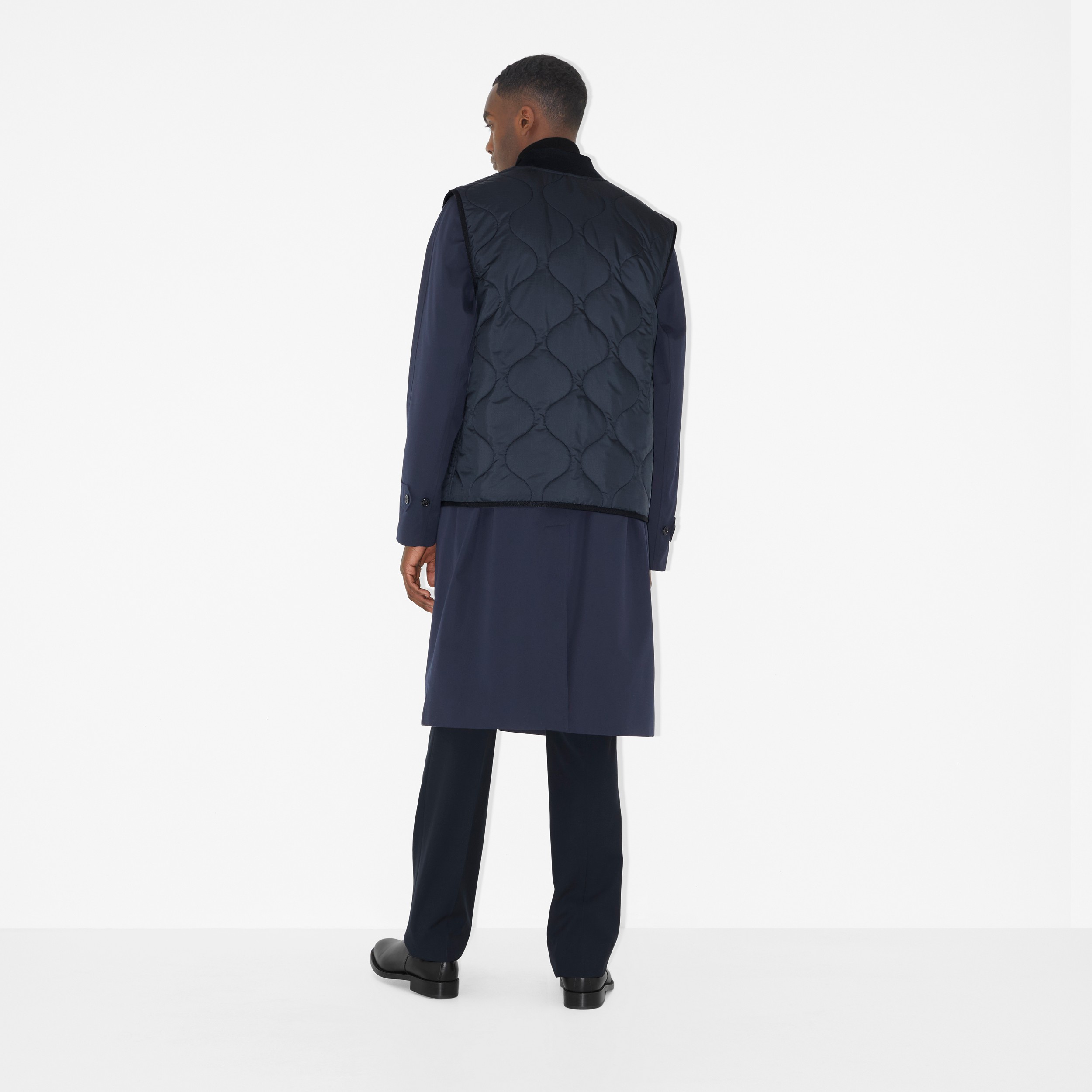 EKD Appliqué Quilted Gilet in Smoked Navy - Men | Burberry® Official - 4