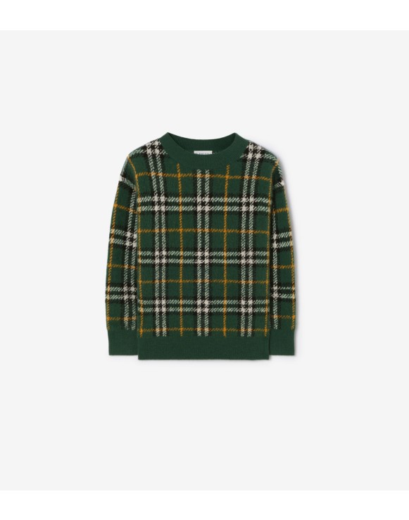 Check Wool Cashmere Sweater