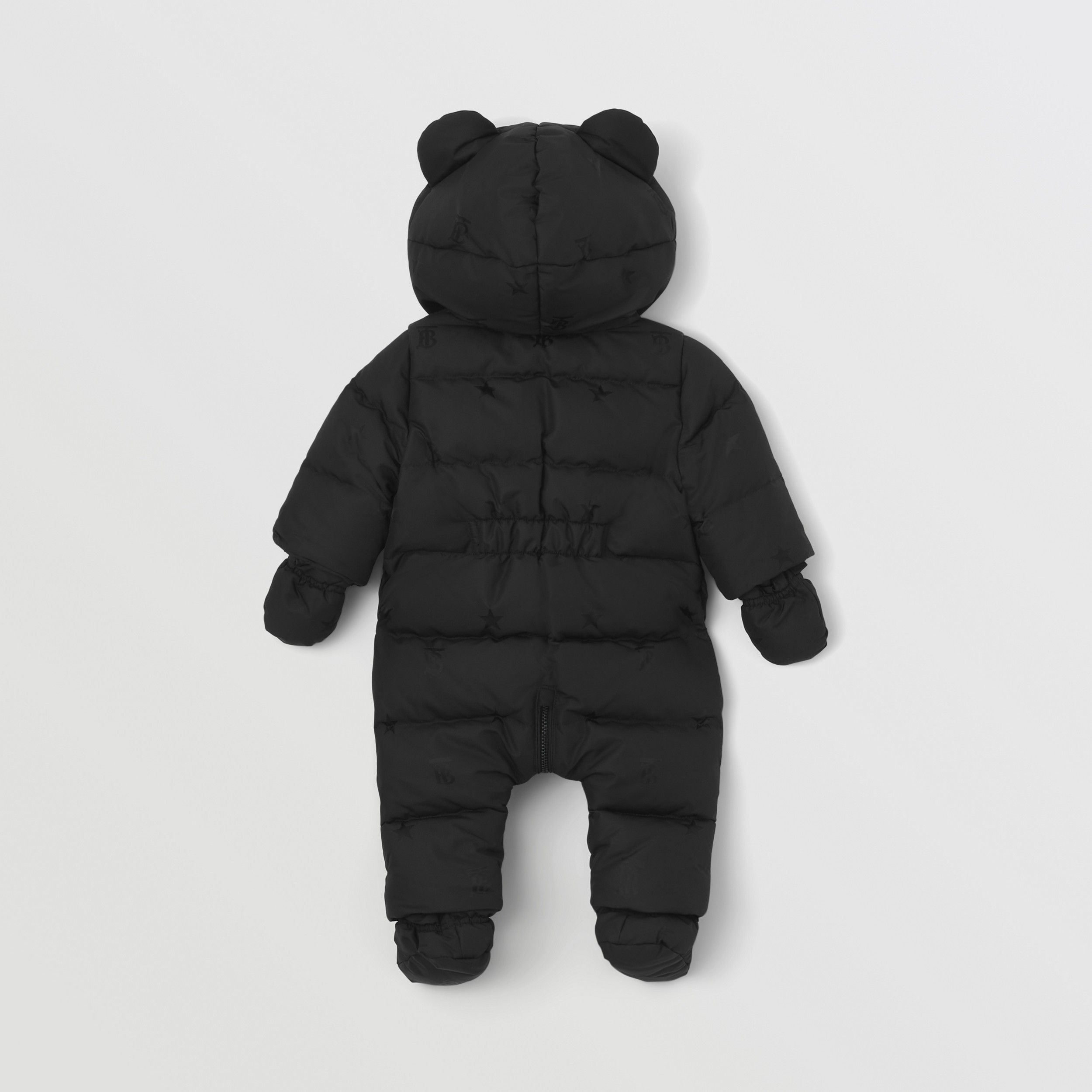 Star and Monogram Motif Nylon Puffer Suit in Black - Children | Burberry® Official - 4