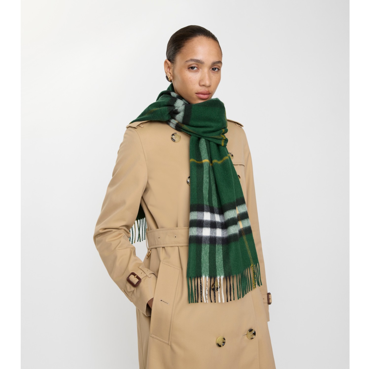 Check Cashmere Scarf