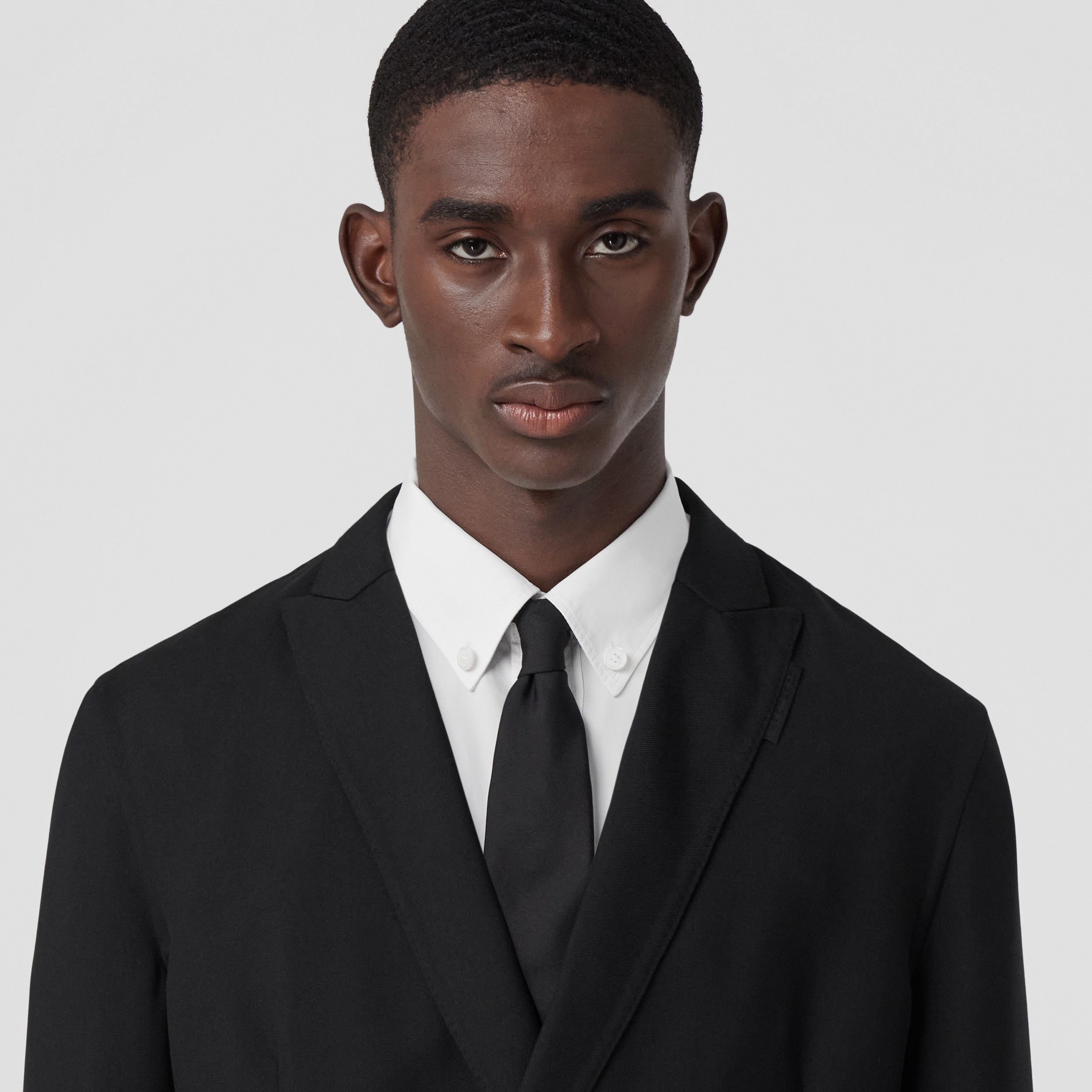 Slim Fit Wool Tailored Jacket in Black - Men | Burberry® Official - 2