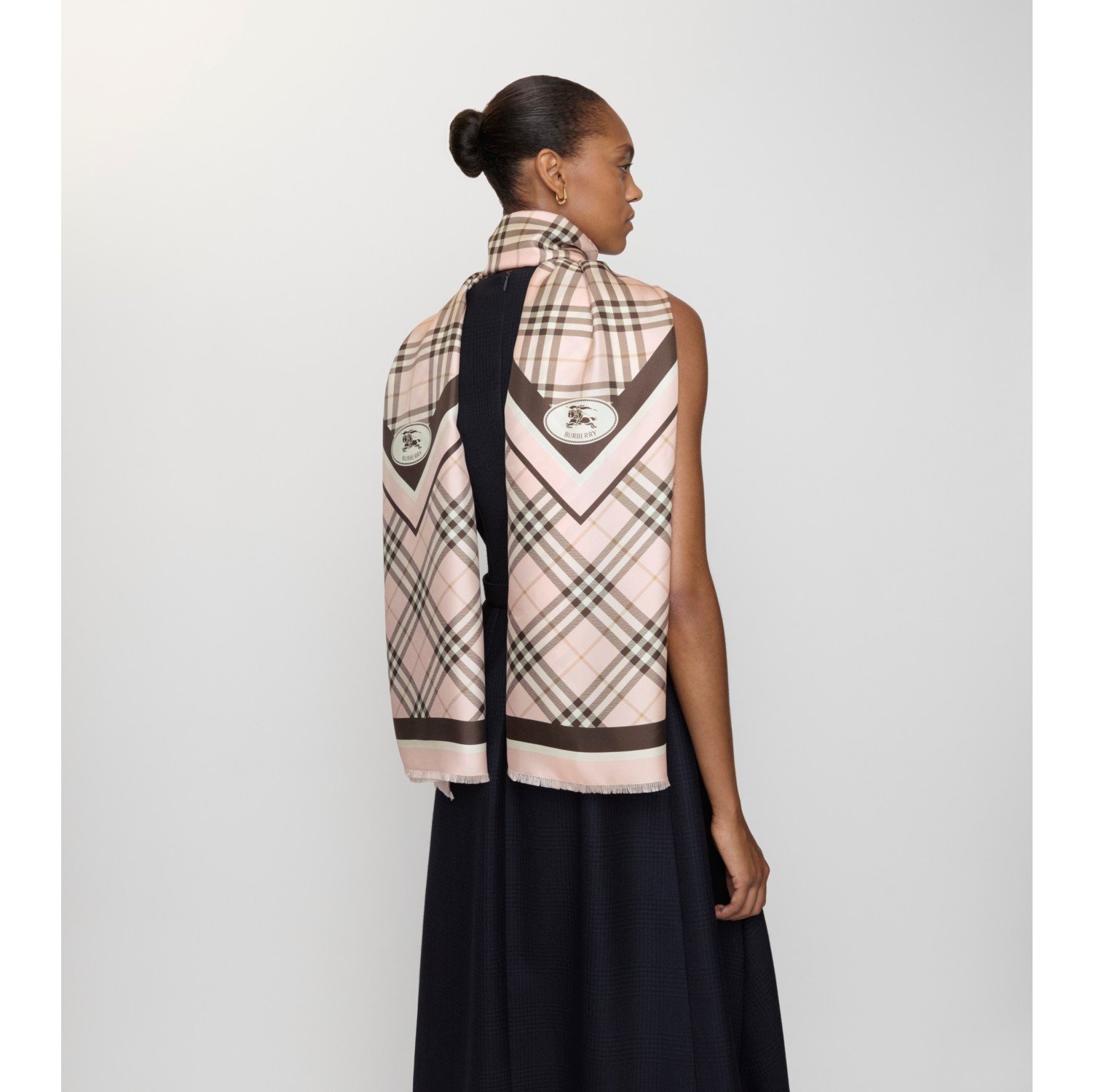 Foulard en soie Check Knight