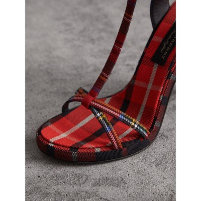 burberry sandals red