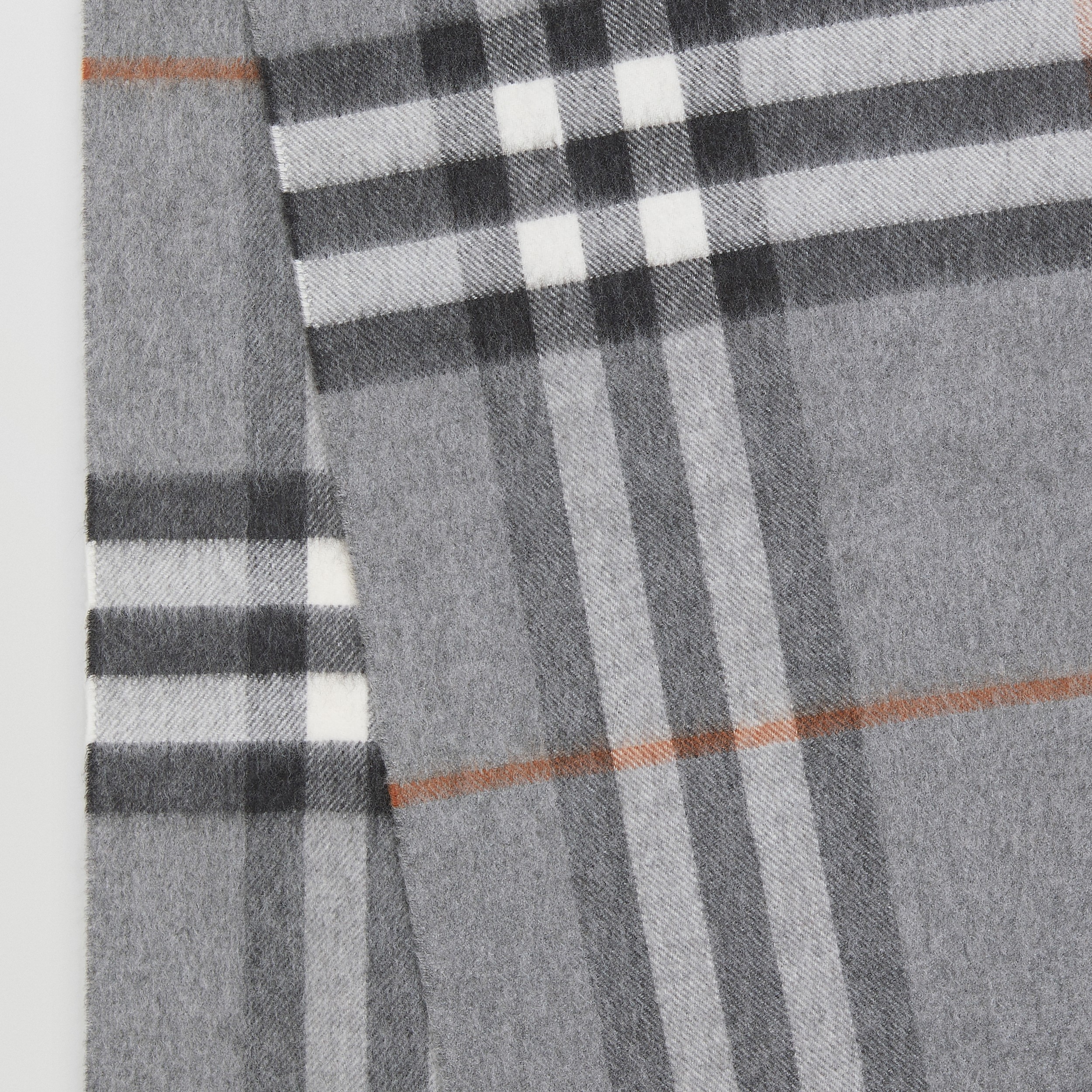 Burberry 格纹羊绒围巾 (灰色) | Burberry® 博柏利官网 - 2
