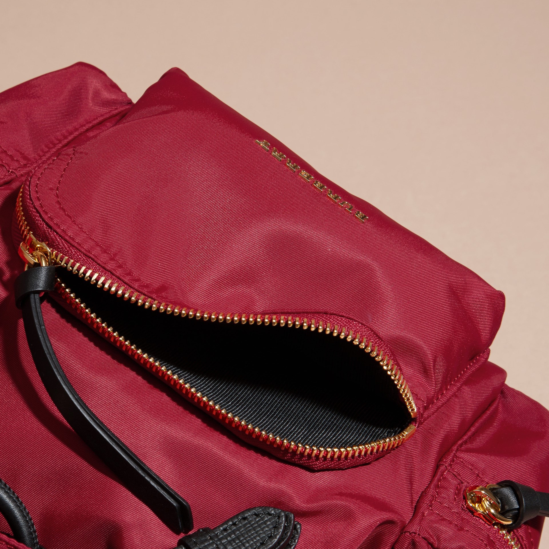 BURBERRY The Small Rucksack in Technical Nylon and Leather