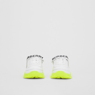 fluorescent yellow shoes
