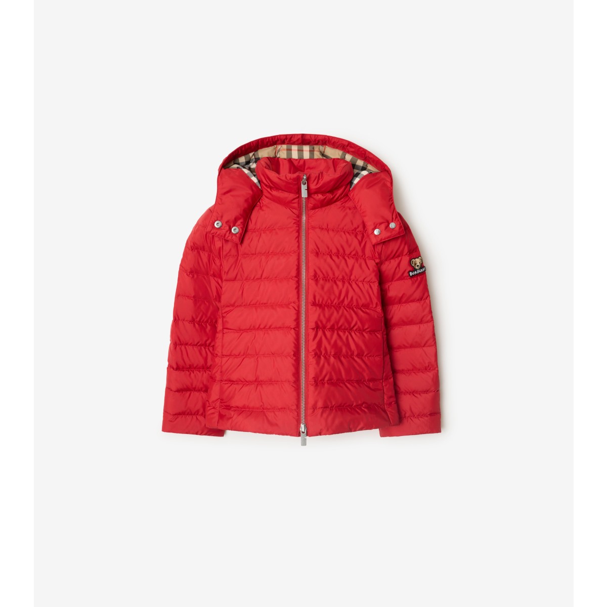  Check Hooded Puffer Jacket