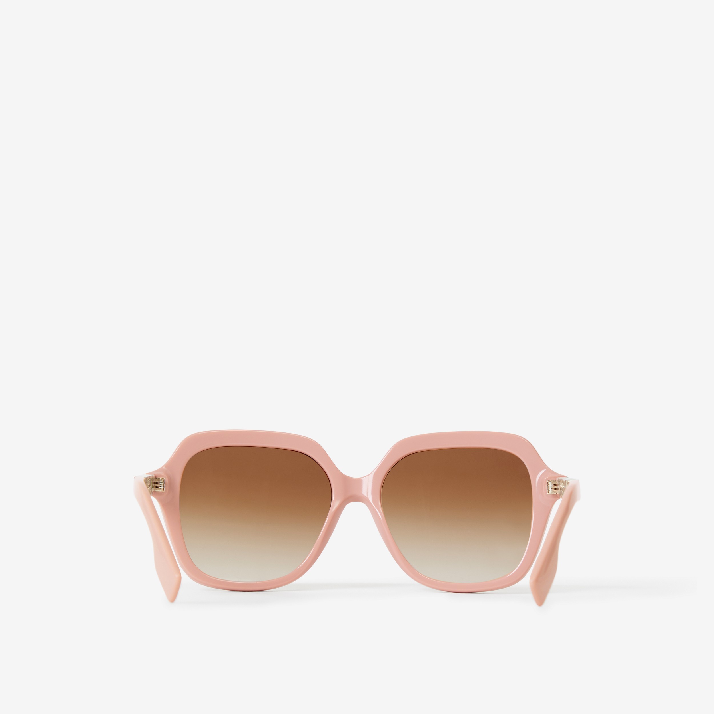 Óculos de sol com armação quadrada oversize (Rosa Terroso) - Mulheres | Burberry® oficial - 3