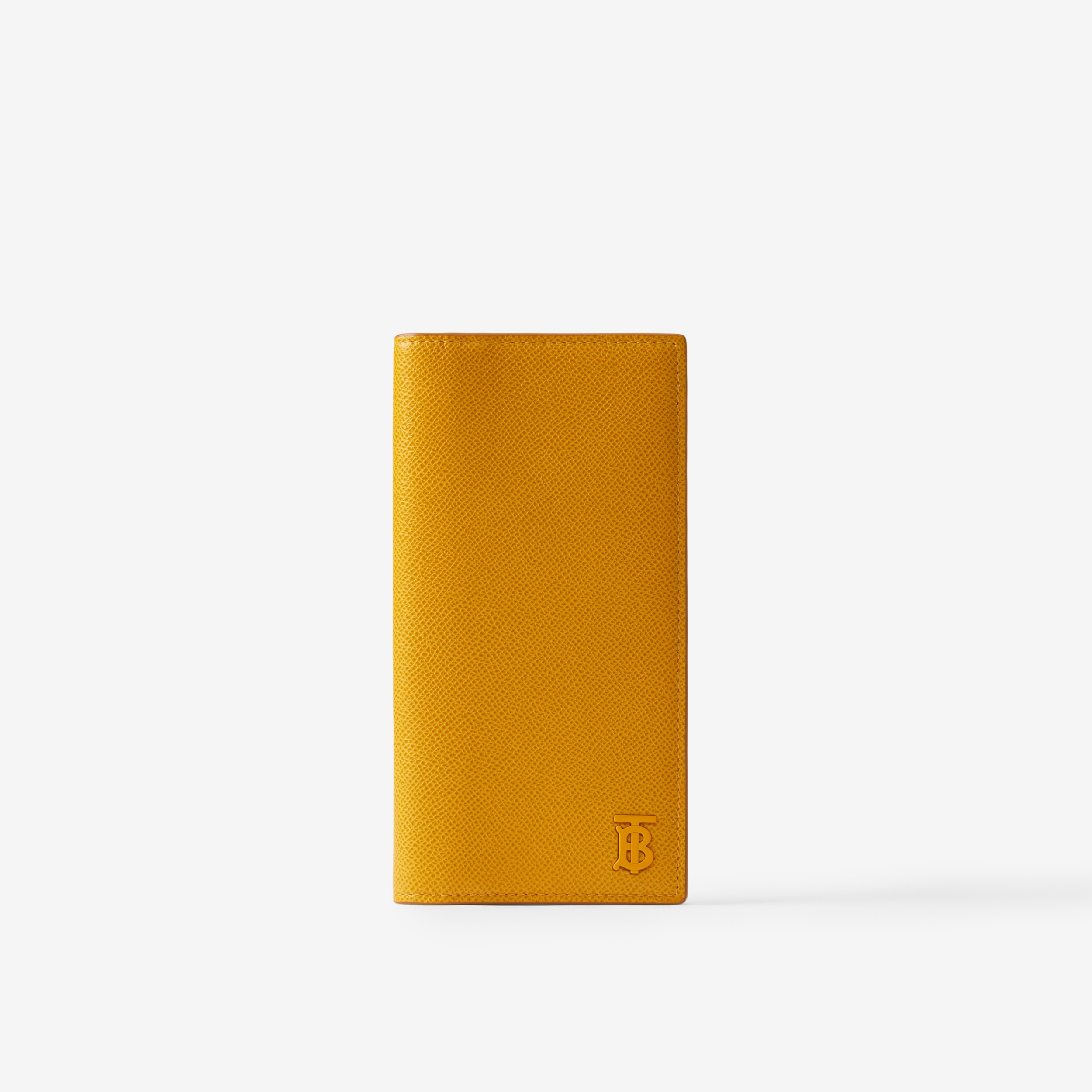 Grainy Leather TB Continental Wallet in Marigold - Men | Burberry® Official - 1