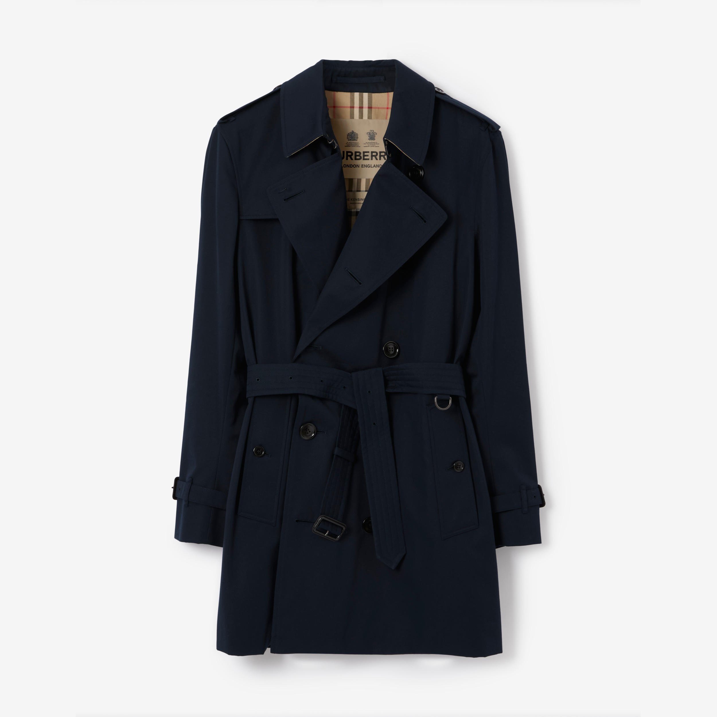 Trench coat Heritage Kensington corto (Azul Penumbra) - Hombre | Burberry®  oficial