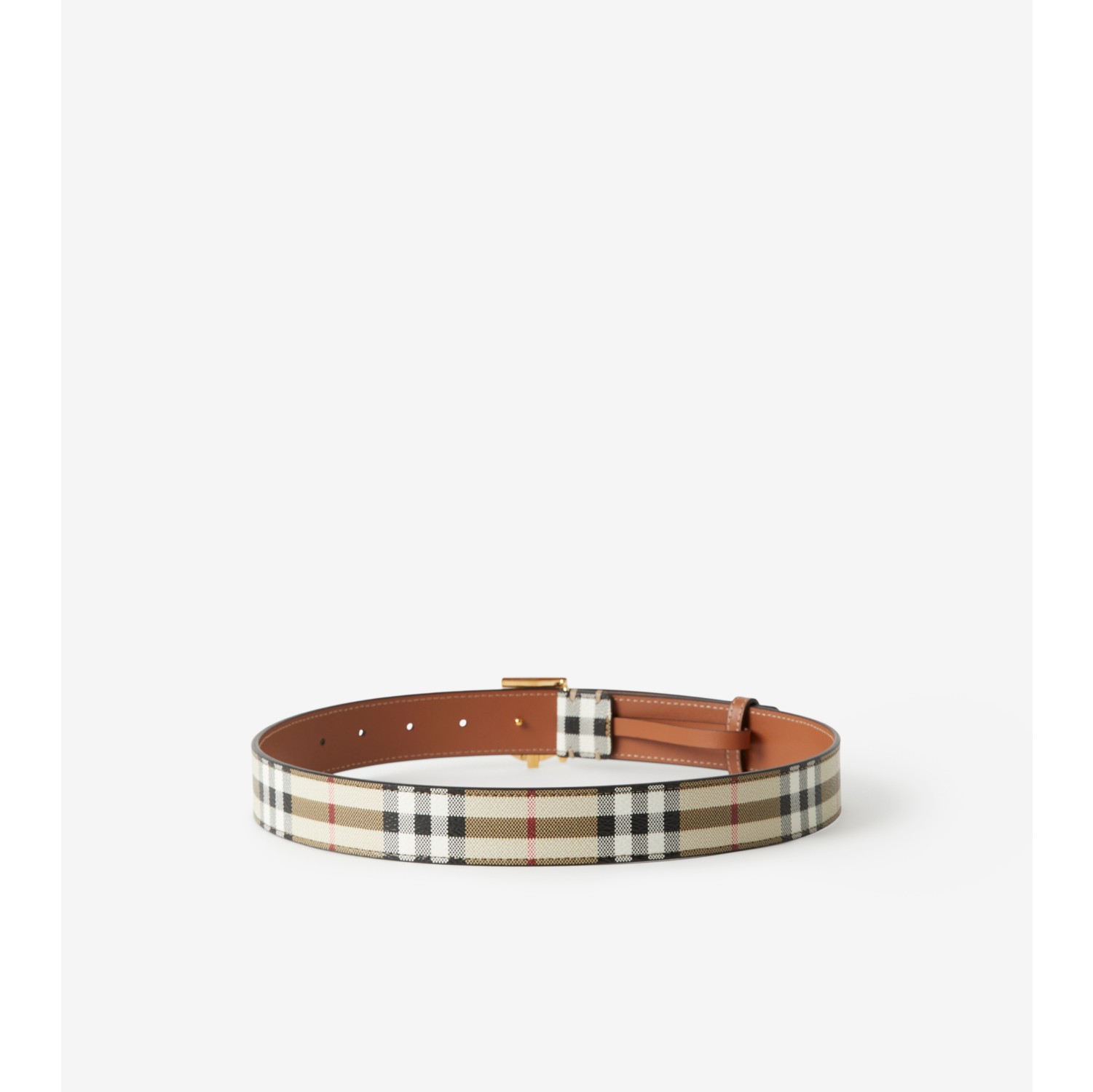 Ceinture TB en cuir et Check